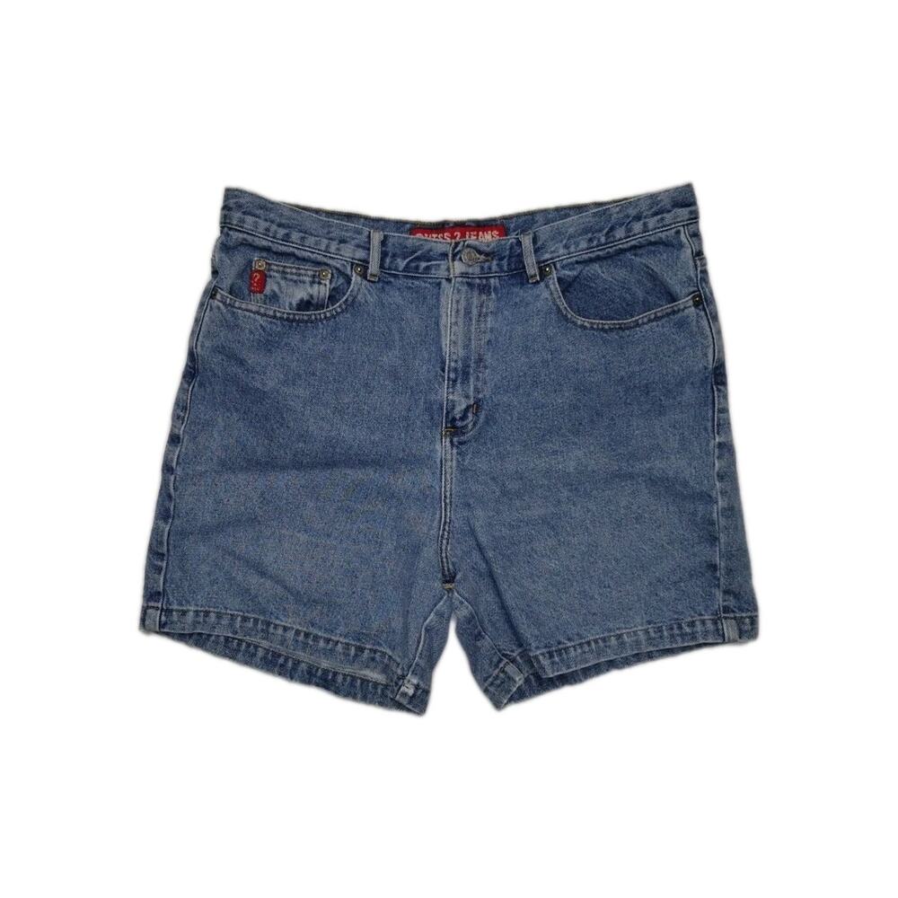 Guess Mens Jean Shorts Sz 34 Denim Retro Vintage 90s Y2K Jorts